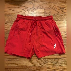 DOYOUEVEN Women's Red Sz S Preppy Workout/Athletic Shorts W/ White Detailing